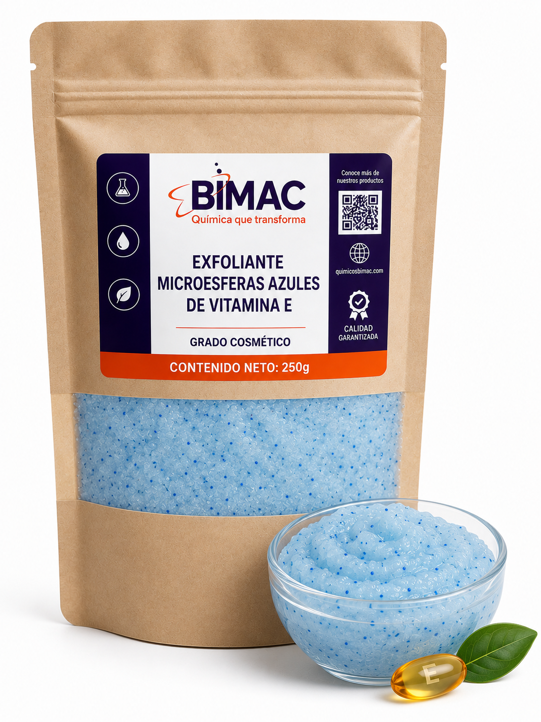 Microesferas Exfoliantes Azules de Vitamina E